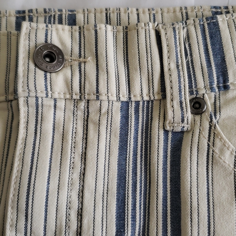 NEW Skirt Jean Classic Striped Denim Business Casual Mini Women's 10, 12 - Picture 4 of 14